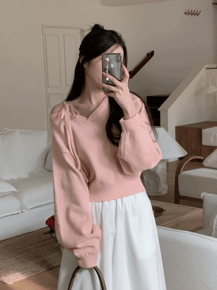 【🌷Sweetness of Spring】Single Ribbon Knit 