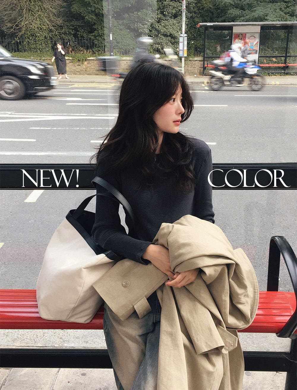 Korean-made! Slim Fit Knit Tee