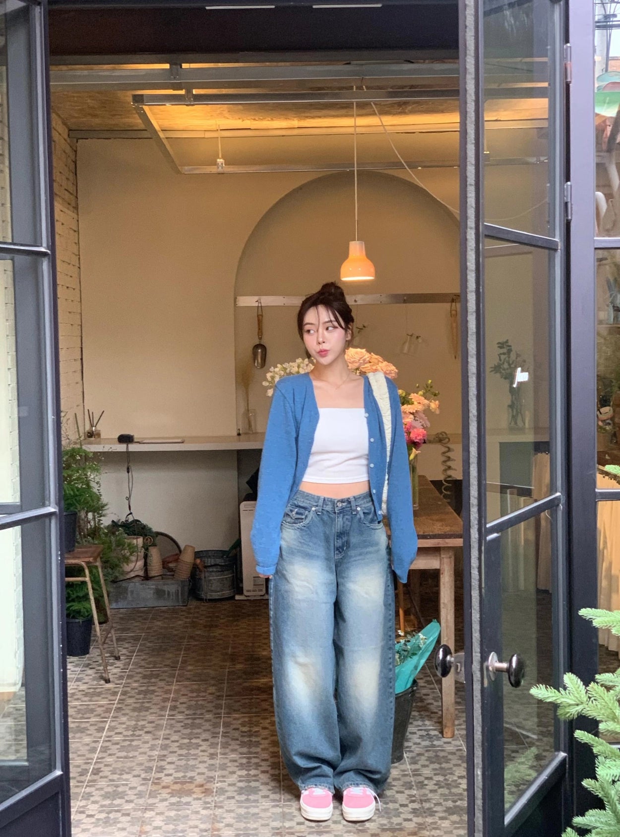 【KARINA same style】Boyfriend Wide Jeans 
