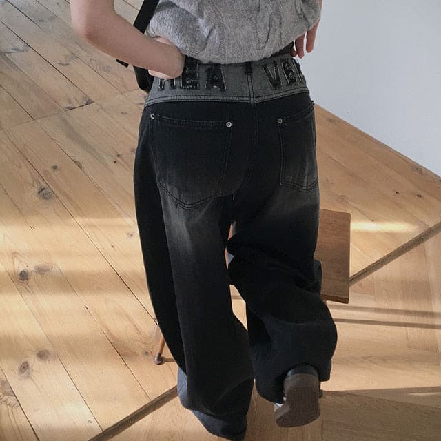 【🖤Heaven Patch Wide Jeans】 