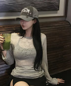 [Same as JISOO] STAR WING SHEER LONG SLEEVE