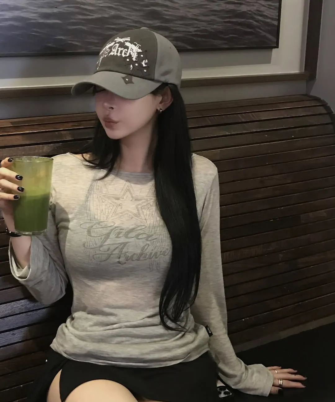 [Same as JISOO] STAR WING SHEER LONG SLEEVE