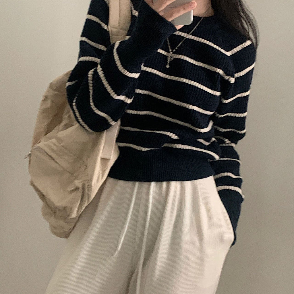 【🍷Christmas &amp; New Year PICK】Striped Warm Loose Knit Sweater 