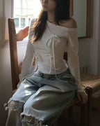 【🩶Easy and versatile】Ribbon Top 