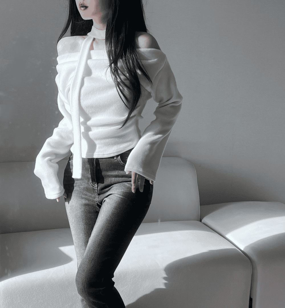 【Sweet Snowflakes】Off-Shoulder Tie Set 