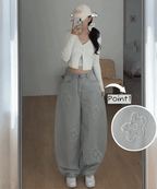 [God Pants Series] Flower Jeans 