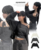 【🍂New products for autumn and winter】Rubid Flared Crop Knitwear 