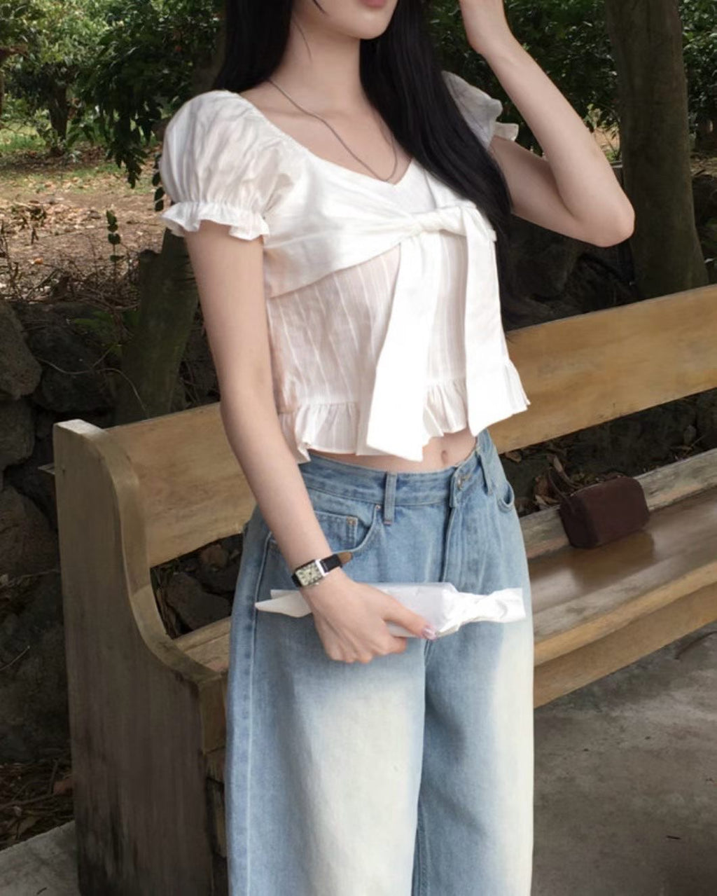 【夏日芭蕾風】Ribbon Puff Blouse