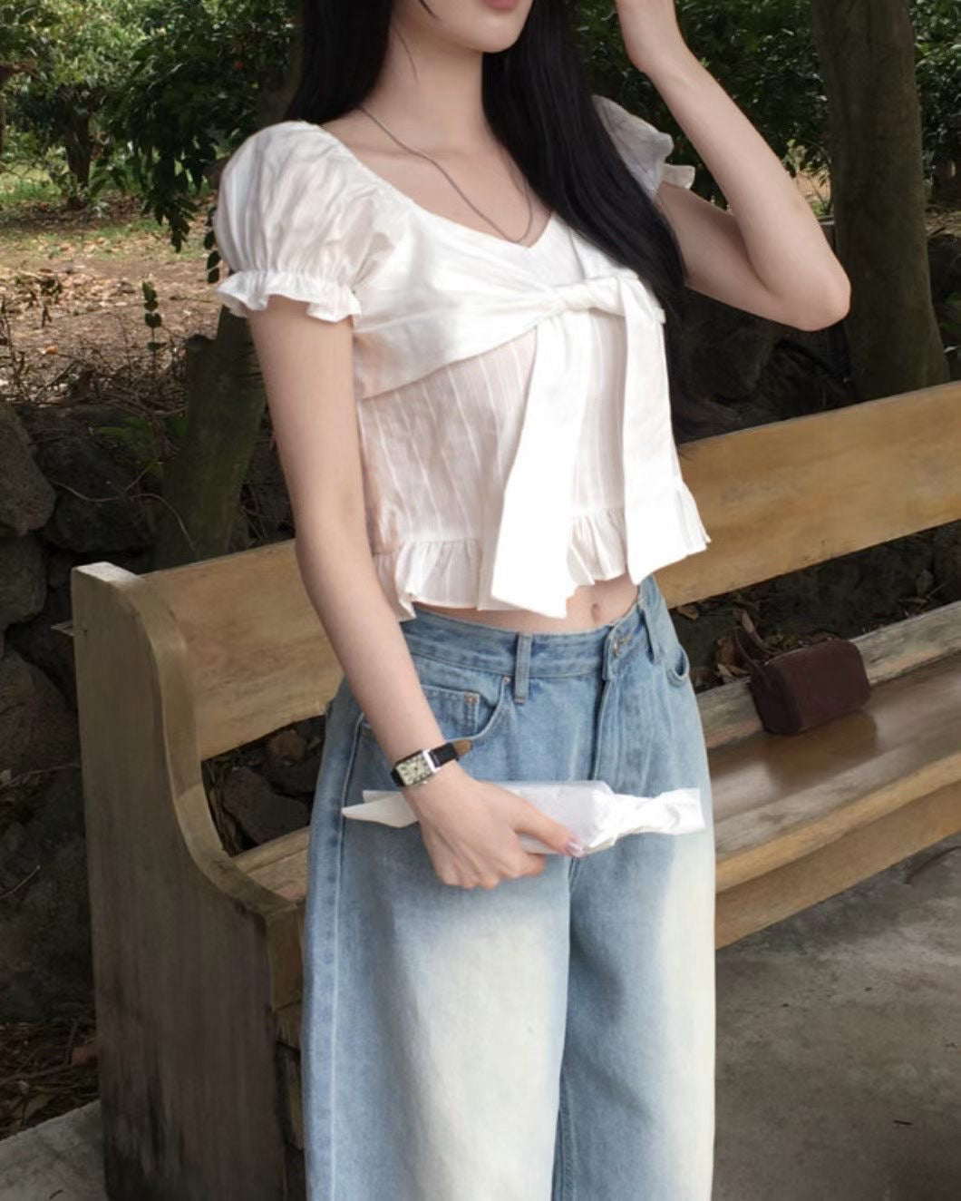 【夏日芭蕾風】Ribbon Puff Blouse