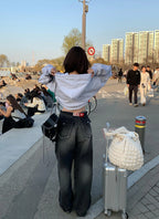 【OOTJ】Hip Pocket Wide Jeans 