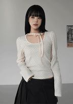 【🖤Sweet and Cool Touch】Dot Choker Top 