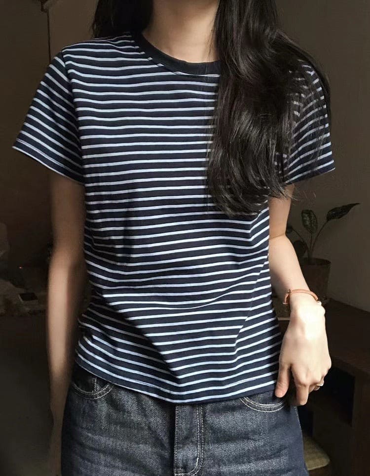 [Comfortable and Relaxed] Daily Stripe Tee