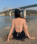 【🤎Simple and Beginner's Guide】Ribbon Back Monokini 