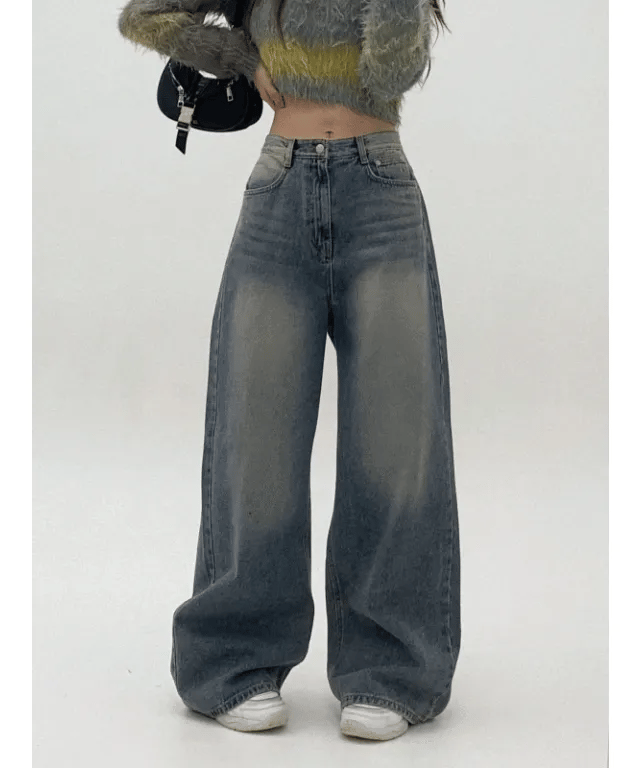 【Y2K Vibe】Cool Wide Jeans