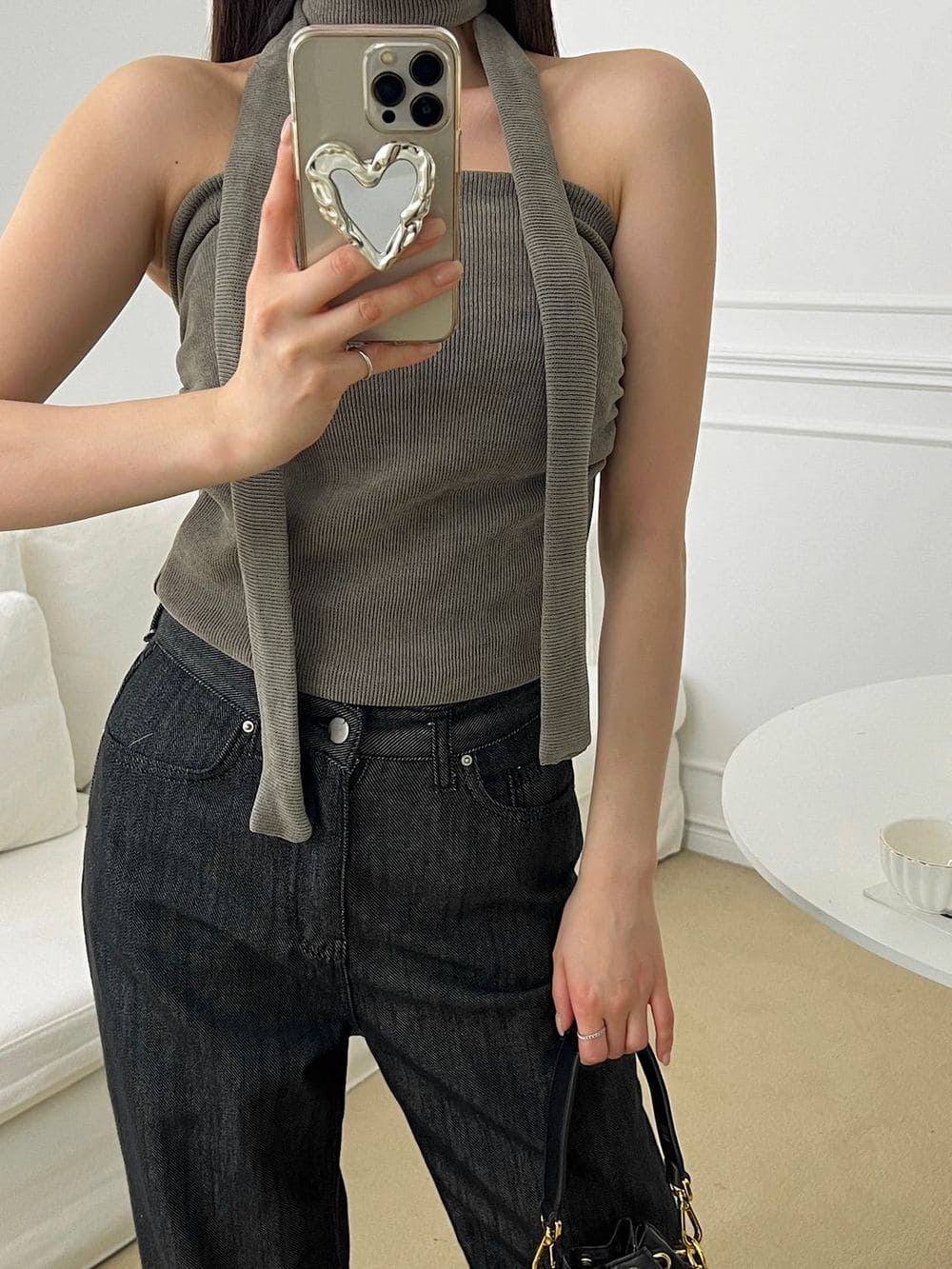 【y2k vibe】Serenity Scarf Top Set