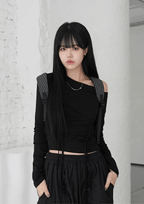 【🩶Easy and versatile】Ribbon Top 