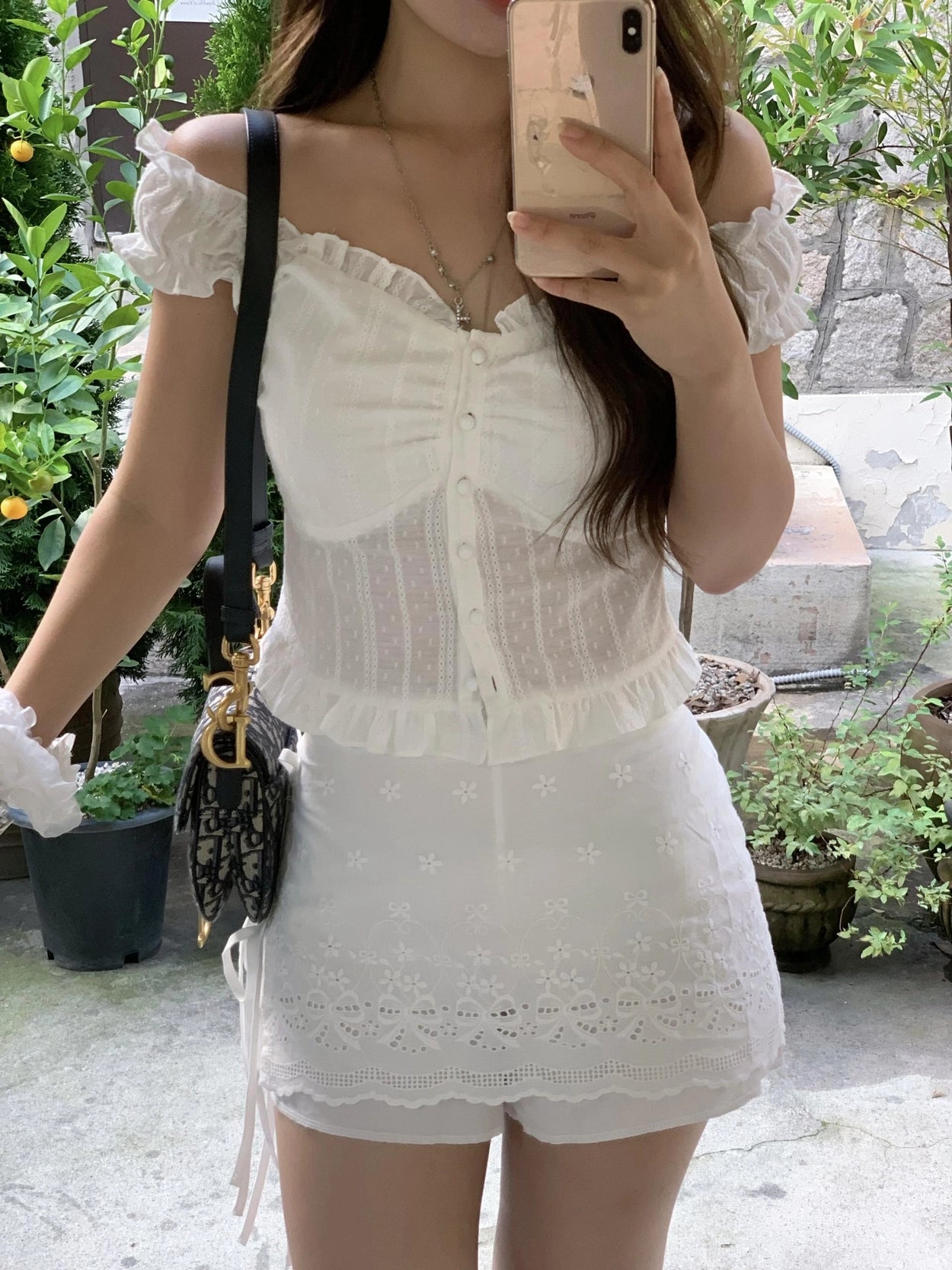 【🤍Summer Sweetheart】Punching Lap Skirt 