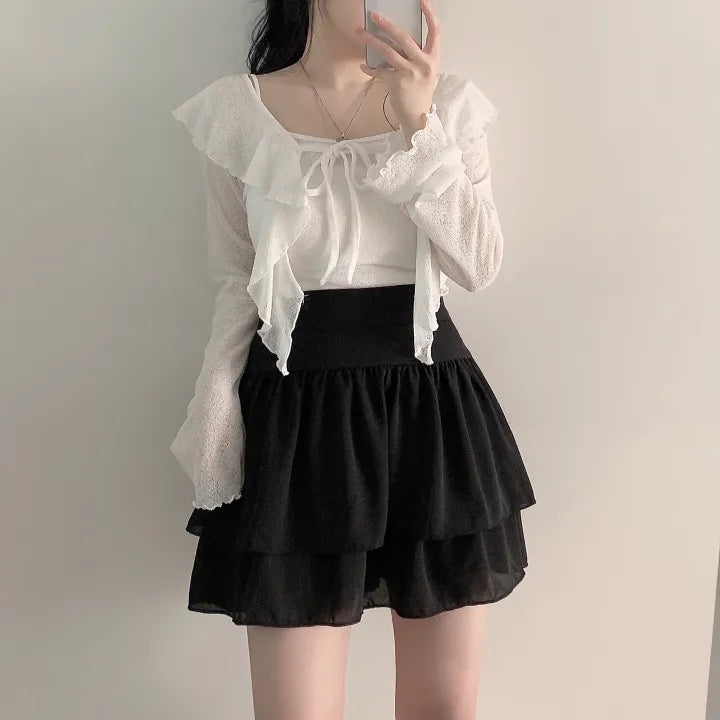 【🩰Ballet Core】Fairy Cancan Mini Skirt 