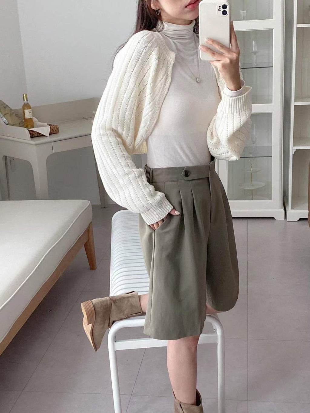 【Sweet and Cute】Lizzy Knit Bolero 