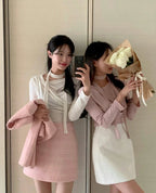 【🩰Ballet Core】Drape Shirring Tie Set