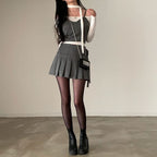 [Savage] Corset + Pleated Skirt Set