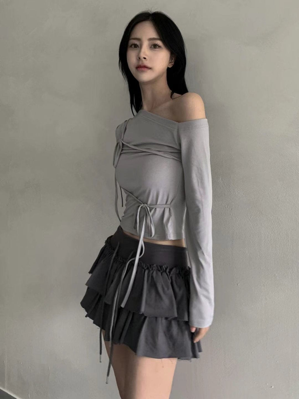 【🩶Easy and versatile】Ribbon Top 