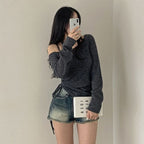 【🍂y2k autumn】Unbalanced Charm Knit 