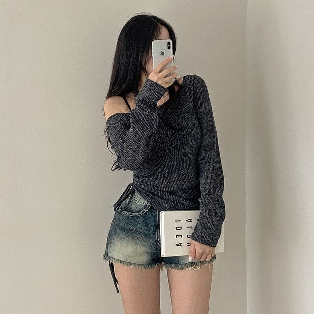 【🍂y2k autumn】Unbalanced Charm Knit 