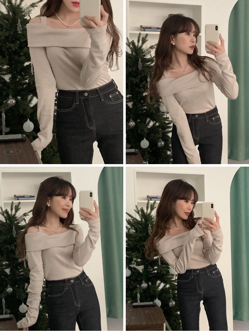 Opening Half Off Shoulder Top