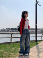 【Y2K Vibe】Cool Wide Jeans