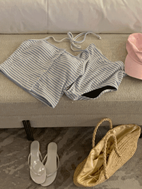 【🩰Cute/Refined】Halter Stripe Bikini