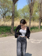 【Y2K Vibe】Cool Wide Jeans