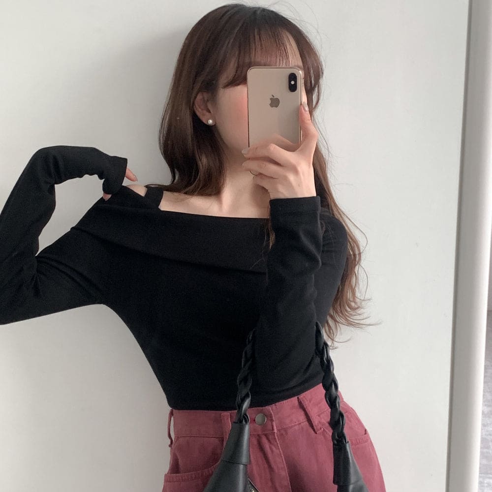 Opening Half Off Shoulder Top