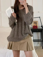 【🤎Autumn/Winter Essential】Loose Fit Angora Knit 