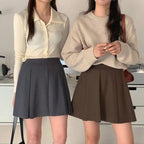 Thick pleated skirt for autumn and winter