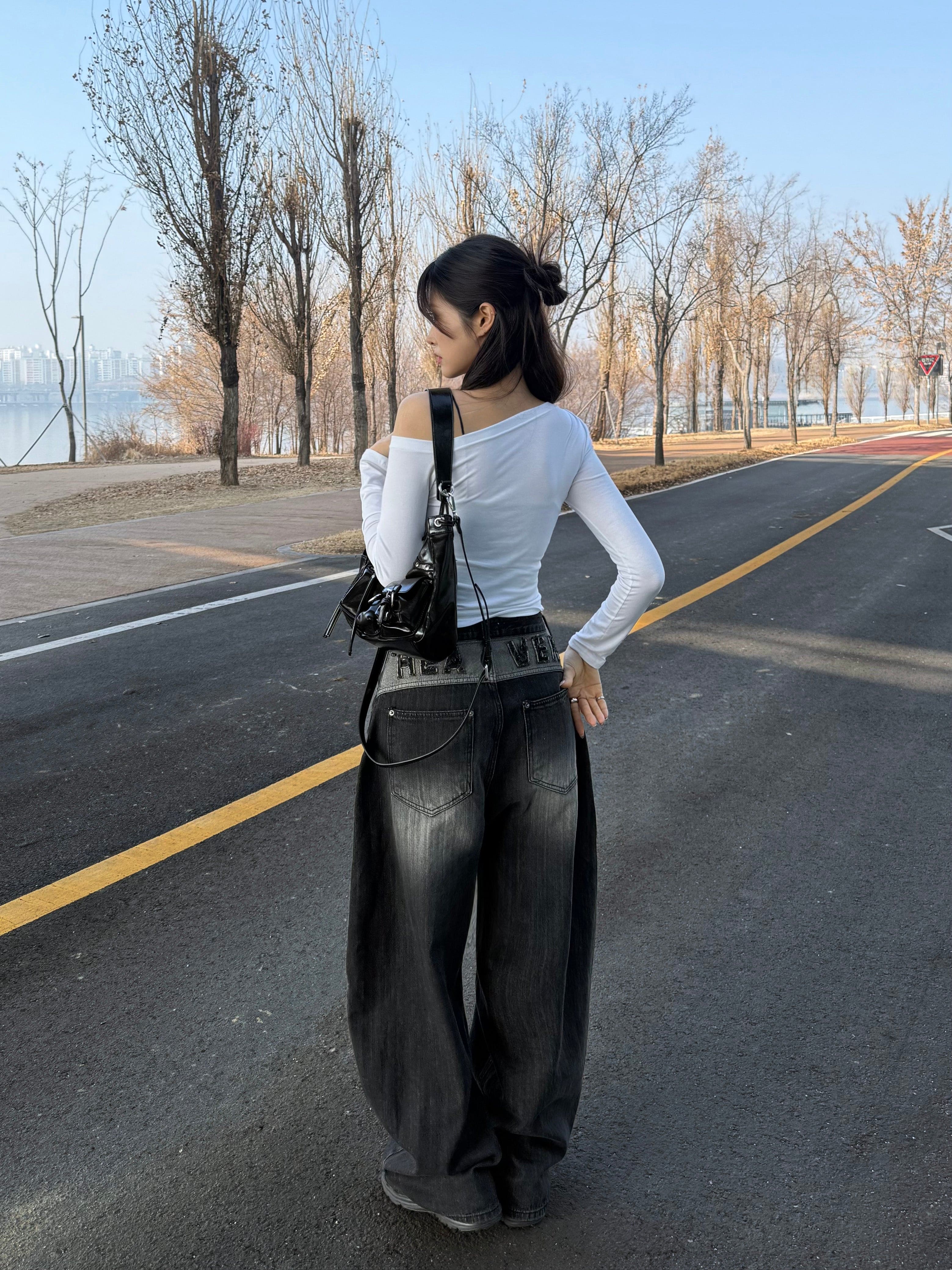 【🖤Heaven Patch Wide Jeans】 