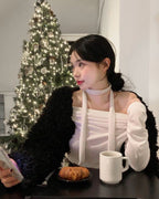 Breezy Off Shoulder Scarf Set 