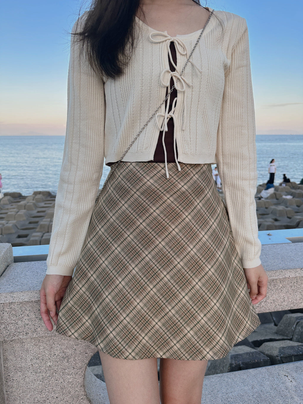 🤎 Basic Checked A-Skirt