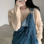 Autumn/Winter Color-Coated Cable Knit Tops