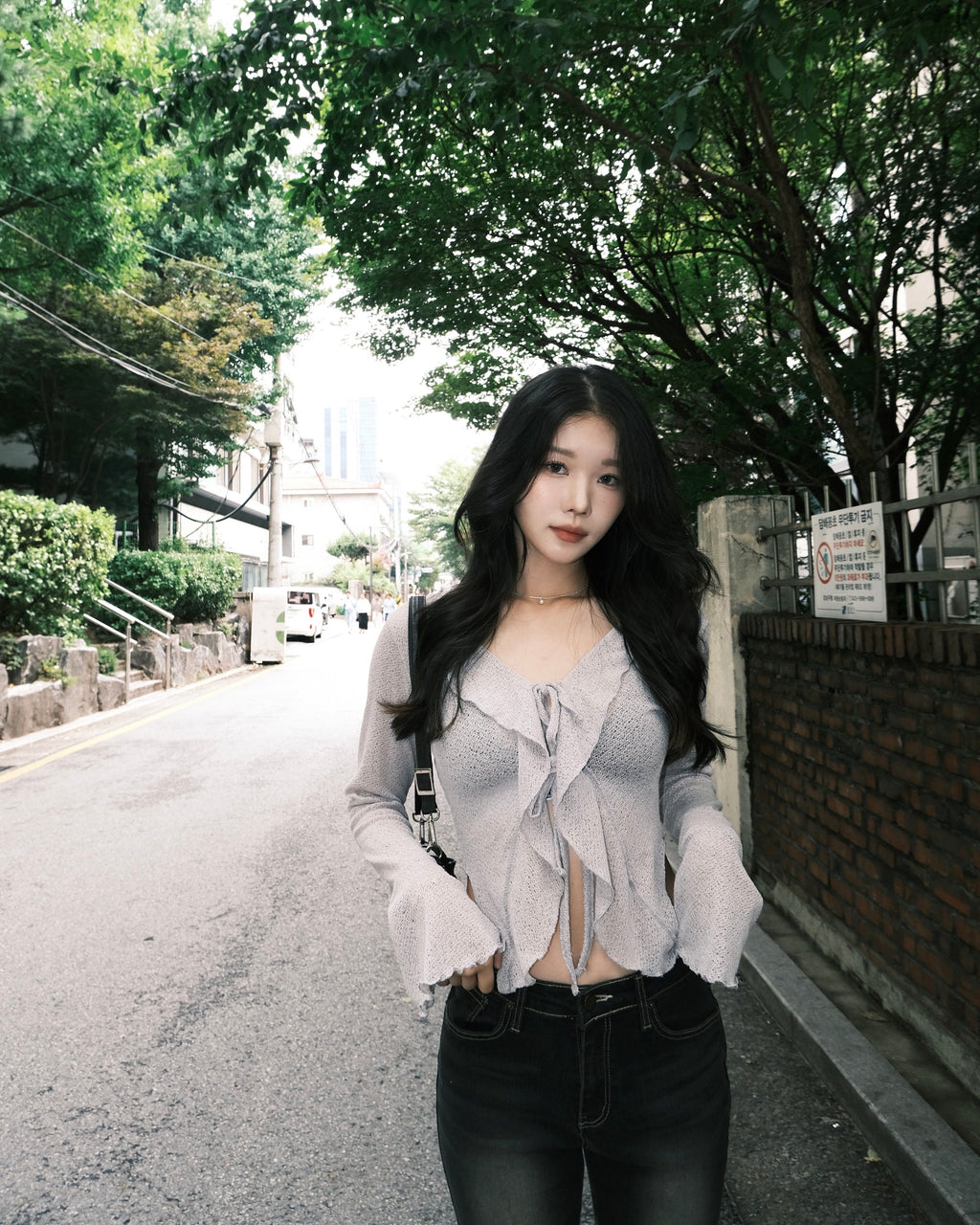 【🩶Korean Style Sexy】Ribbon Cardigan 