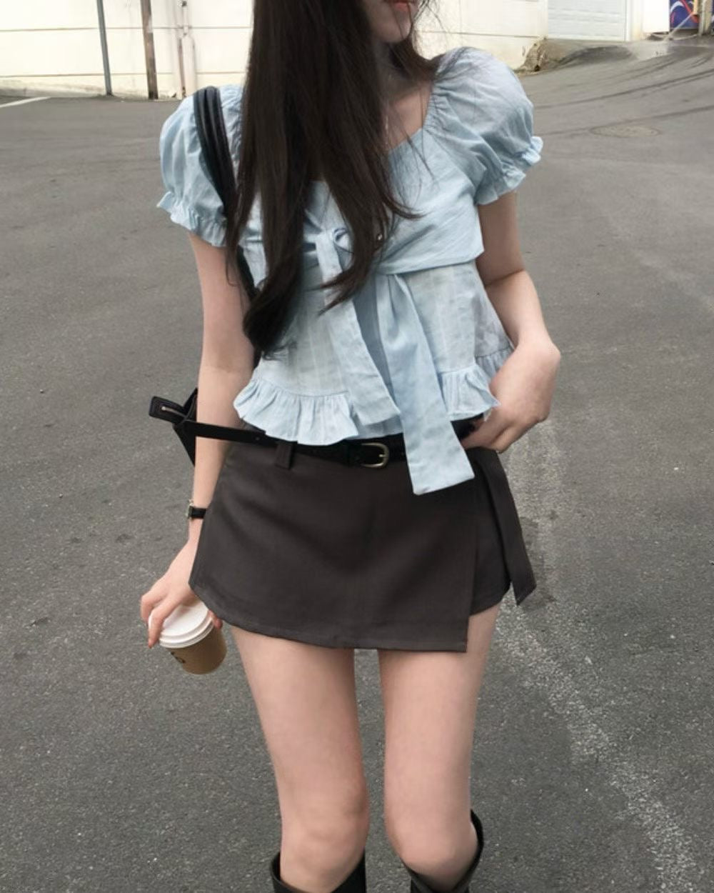 【夏日芭蕾風】Ribbon Puff Blouse