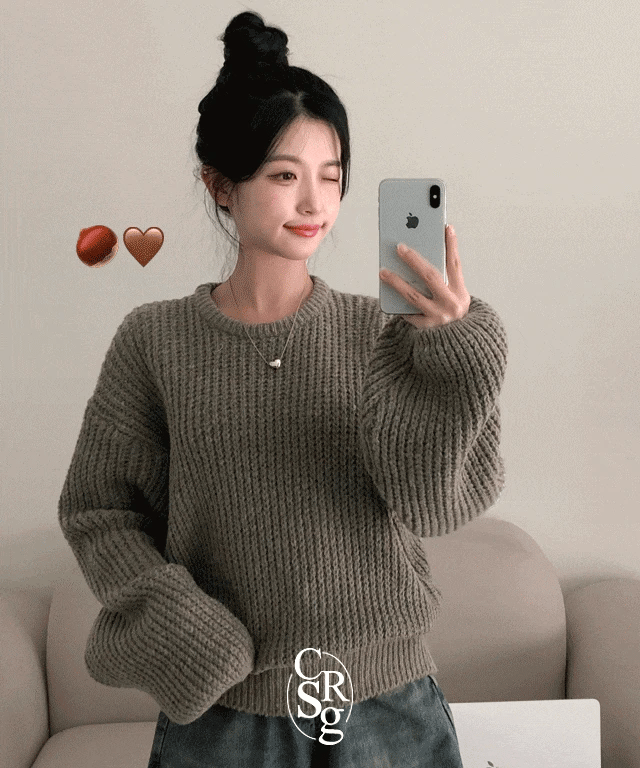 【🍷Christmas &amp; New Year PICK】Cream Puff Pastry Knit Top