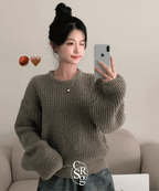 【🍷Christmas &amp; New Year PICK】Cream Puff Pastry Knit Top