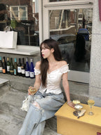 【OOTJ】Damaged Washing Wide Denim 