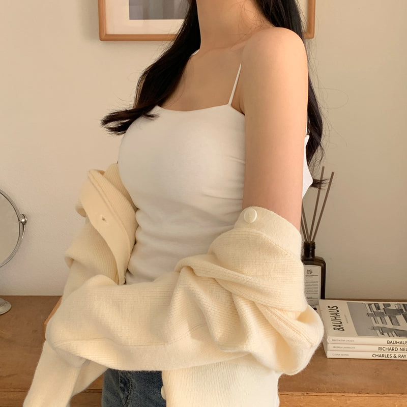 【+5°C HEAT🌡】Thin Fleece Comfy Bra Top (with padding)