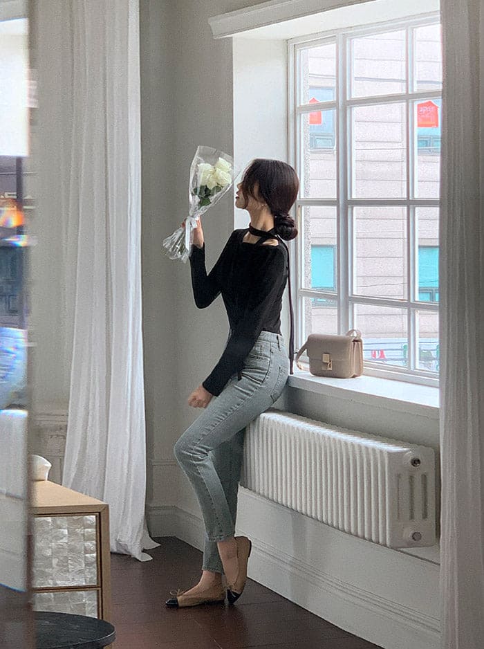 【🩰Ballet Core】Drape Shirring Tie Set