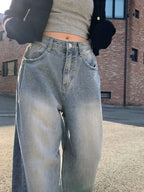 [Lazy Style] Pintuck Balloon Wide Denim