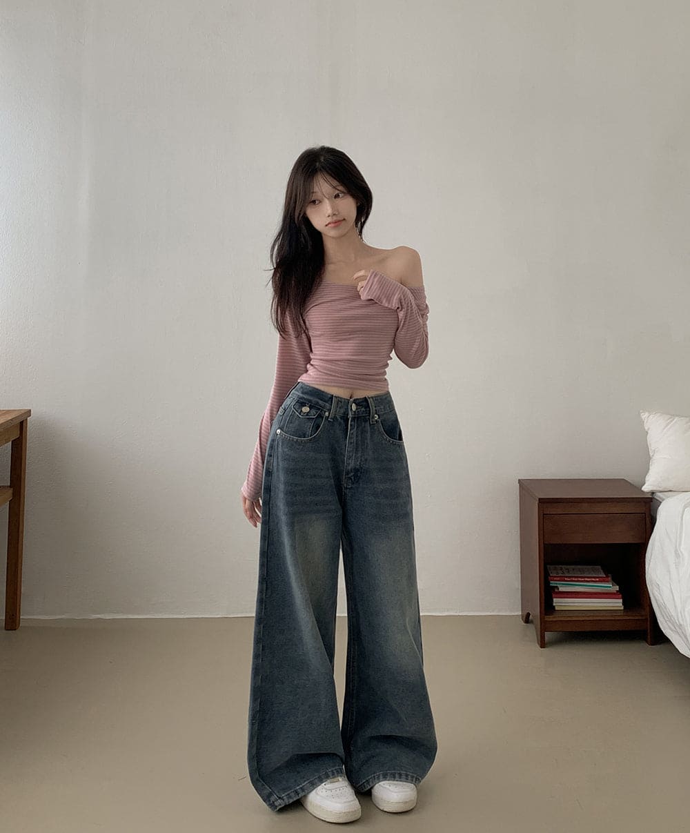 【💗for SNS】Moon Stripe Tee 