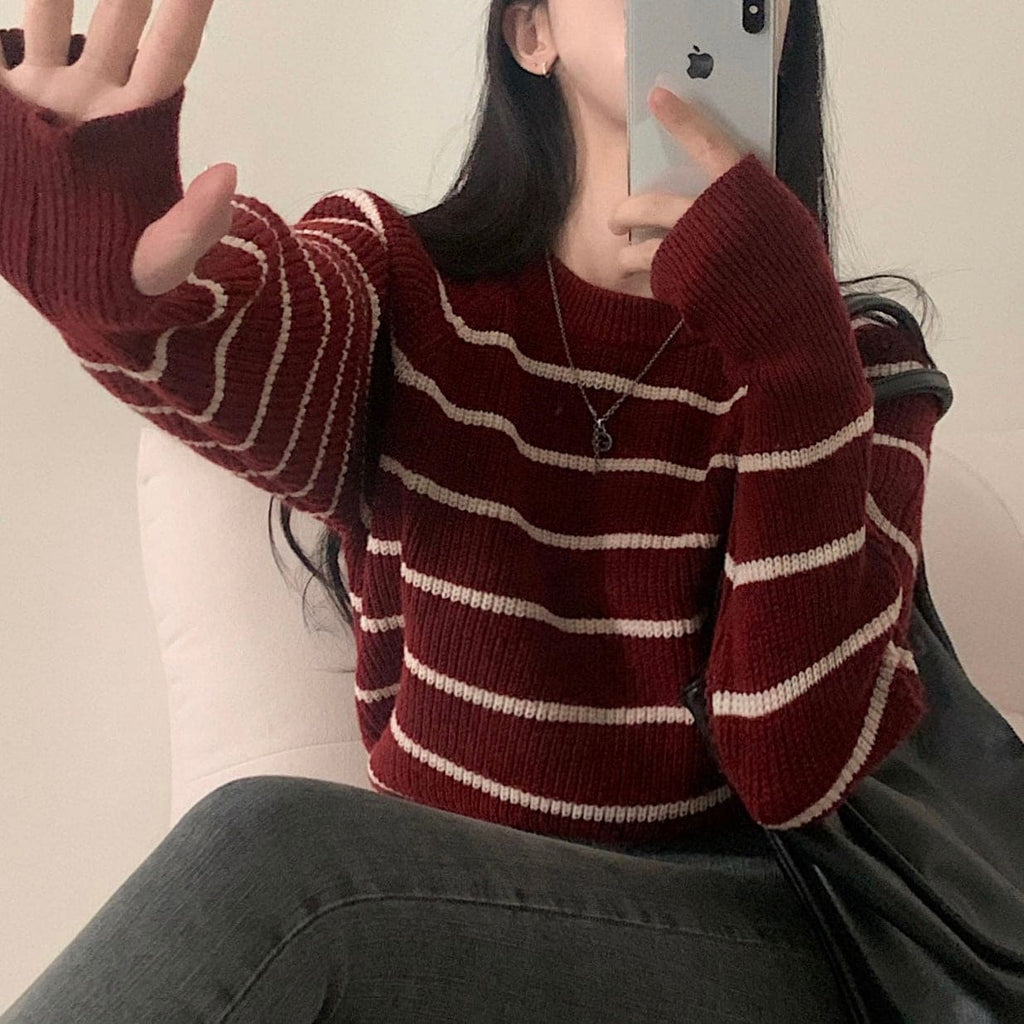 【🍷Christmas &amp; New Year PICK】Striped Warm Loose Knit Sweater 