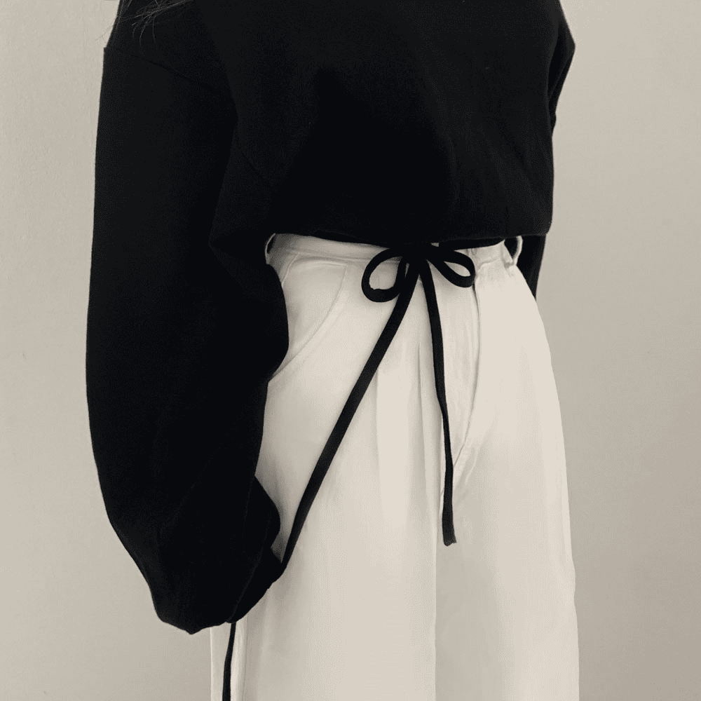 [Stylish Casual] Off-Shoulder Sweatshirt Scarf Set 